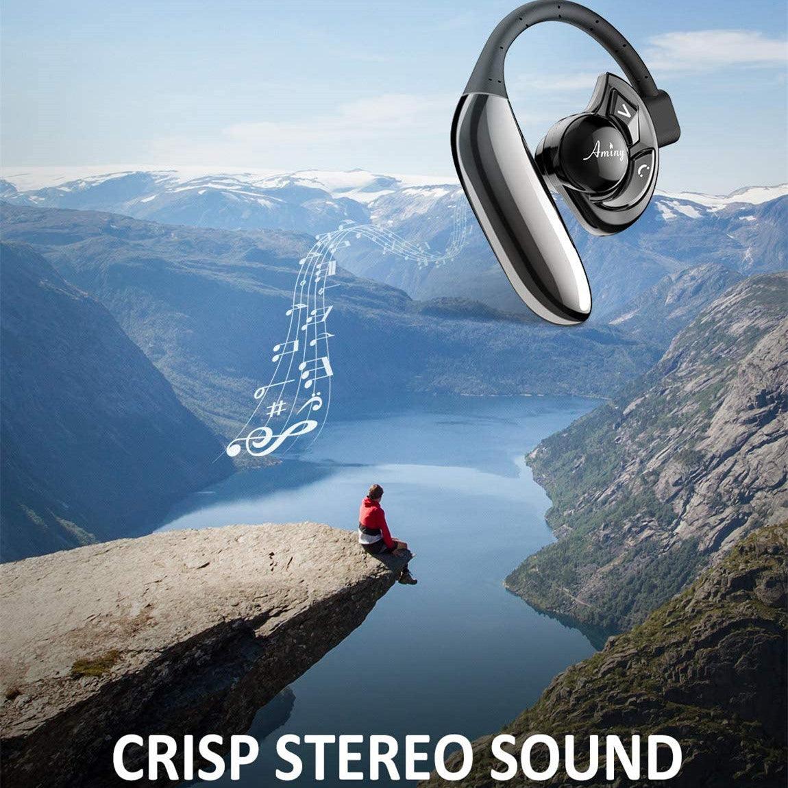 Emini Ufo Painless Bluetooth Headset Hanging Ear Type Single Ear Wireless Ultra Long Standby Driving Sports Mobile Phone Universal - Keyboard Jockeys