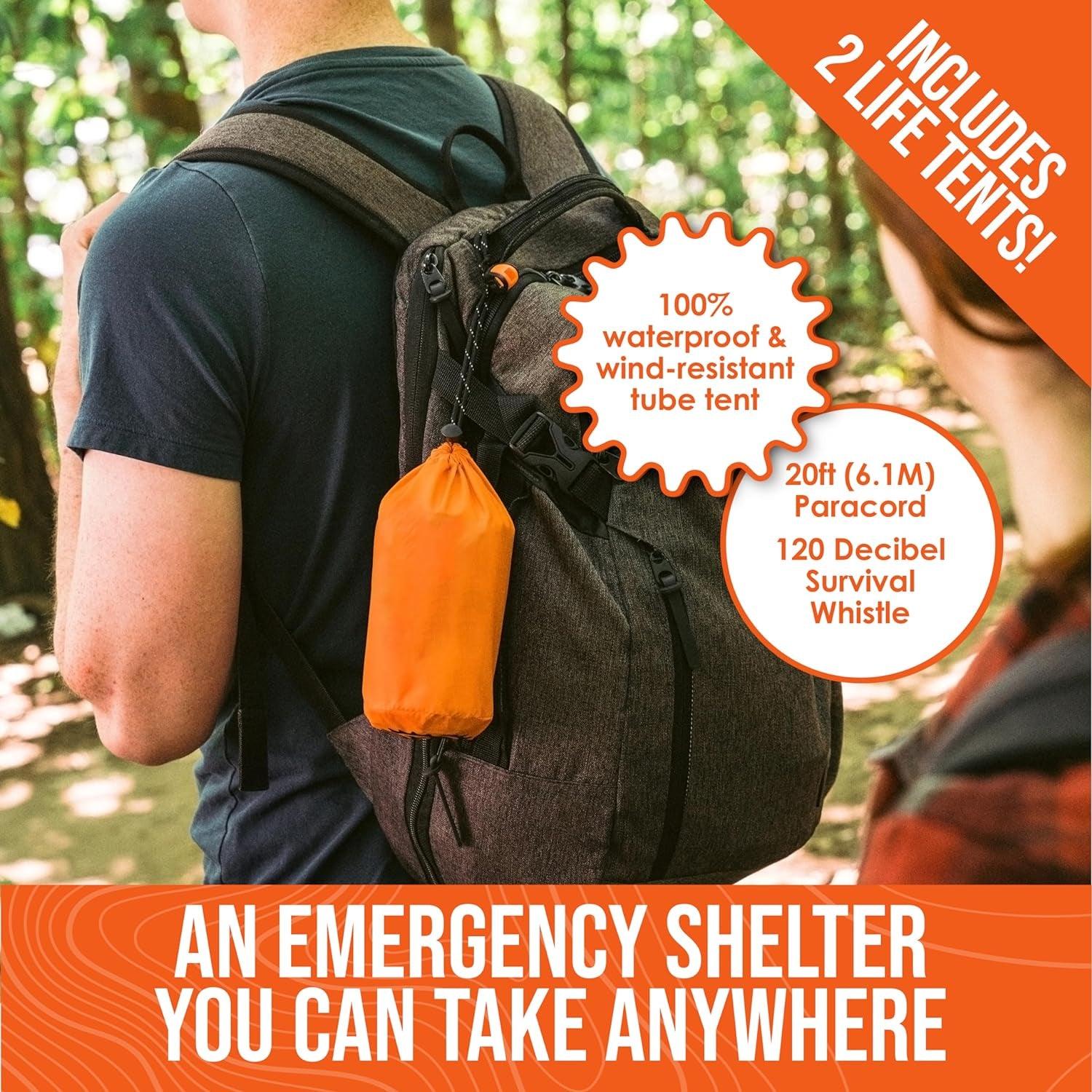 2 Emergency Survival Tent Kit/ Whistle And Paracord Included. - Keyboard Jockeys