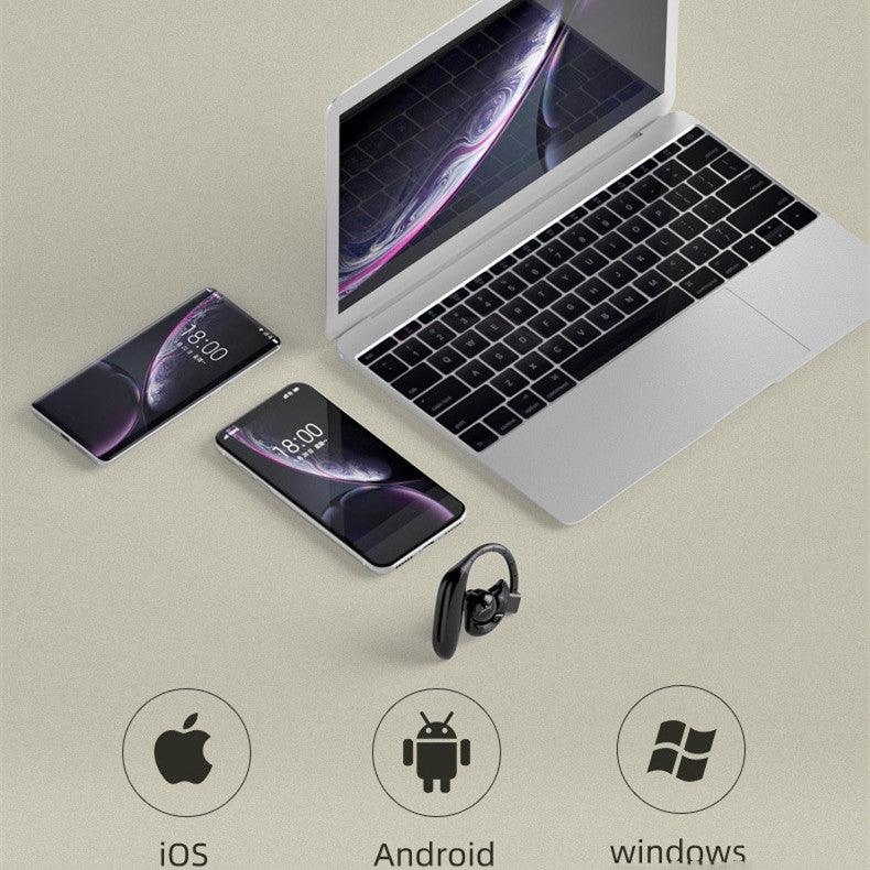 Emini Ufo Painless Bluetooth Headset Hanging Ear Type Single Ear Wireless Ultra Long Standby Driving Sports Mobile Phone Universal - Keyboard Jockeys