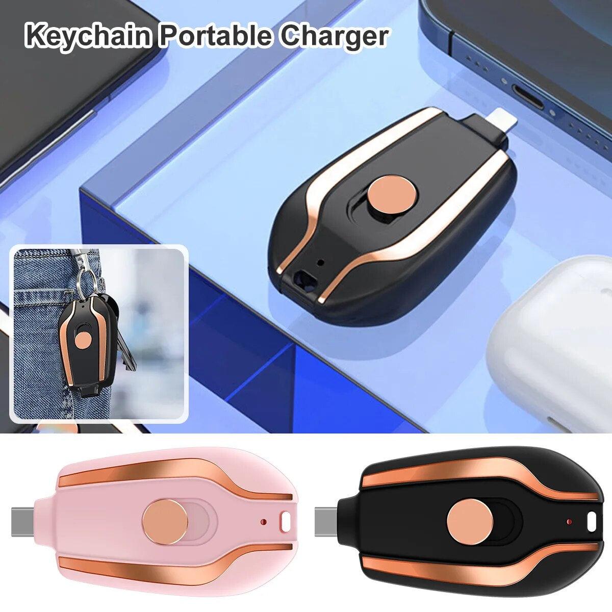 Keychain Type-C Mini Power Emergency Charger - Keyboard Jockeys