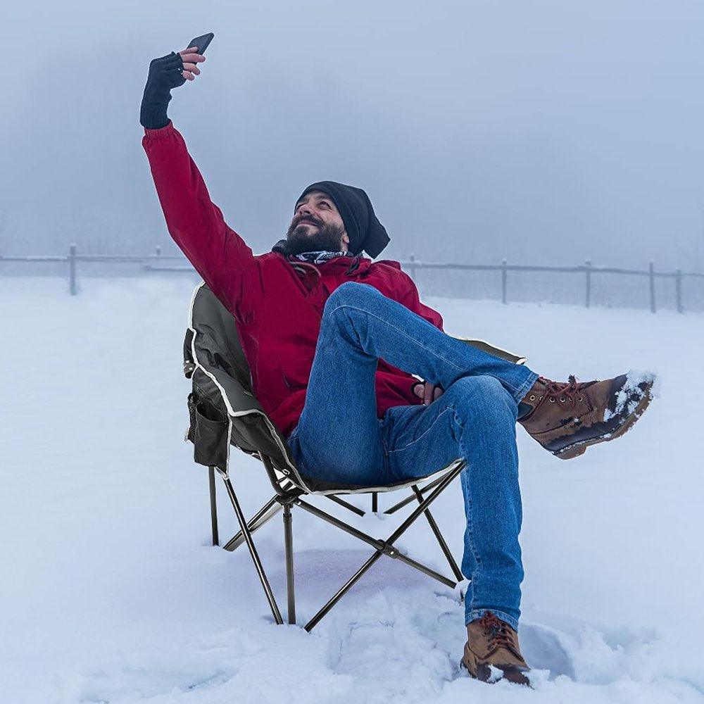 Oversized Heated Camping Chair. - Keyboard Jockeys