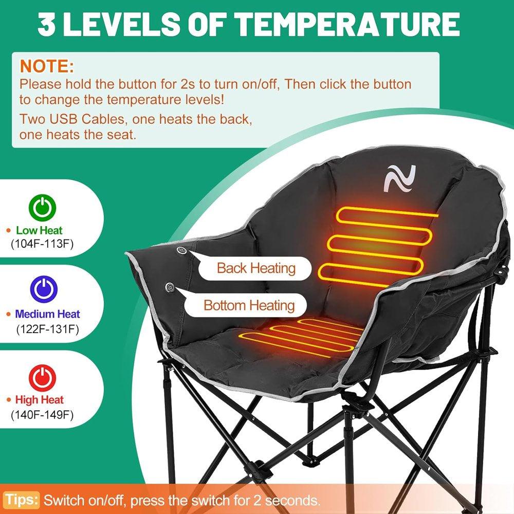 Oversized Heated Camping Chair. - Keyboard Jockeys