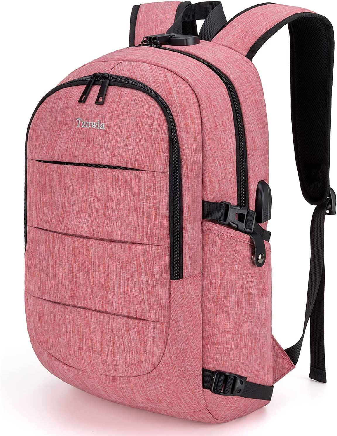 Tzowla Travel Laptop Backpack Water Resistant Anti-Theft Bag with USB Charging Port and Lock 15.6 Inch Computer Business Backpacks for Women Men Work College Gift,Casual Daypack - Keyboard Jockeys
