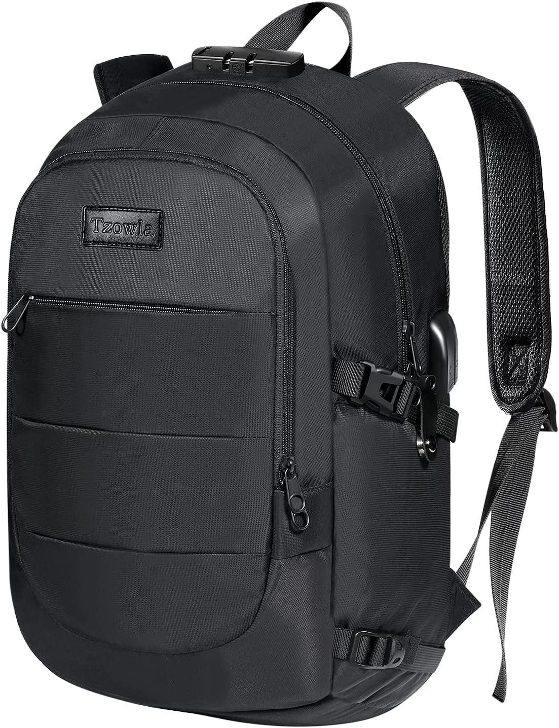 Tzowla Travel Laptop Backpack Water Resistant Anti-Theft Bag with USB Charging Port and Lock 15.6 Inch Computer Business Backpacks for Women Men Work College Gift,Casual Daypack - Keyboard Jockeys